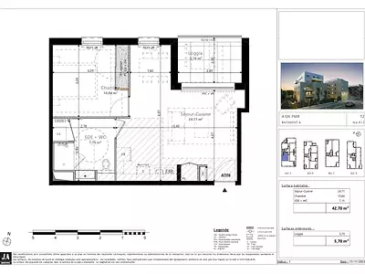 Appartement, 42,7 m²