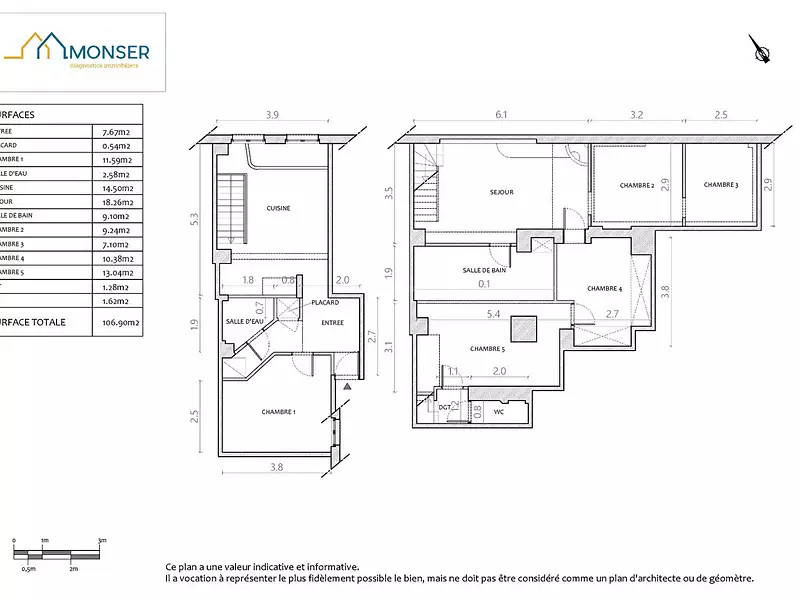 Appartement, 107 m²