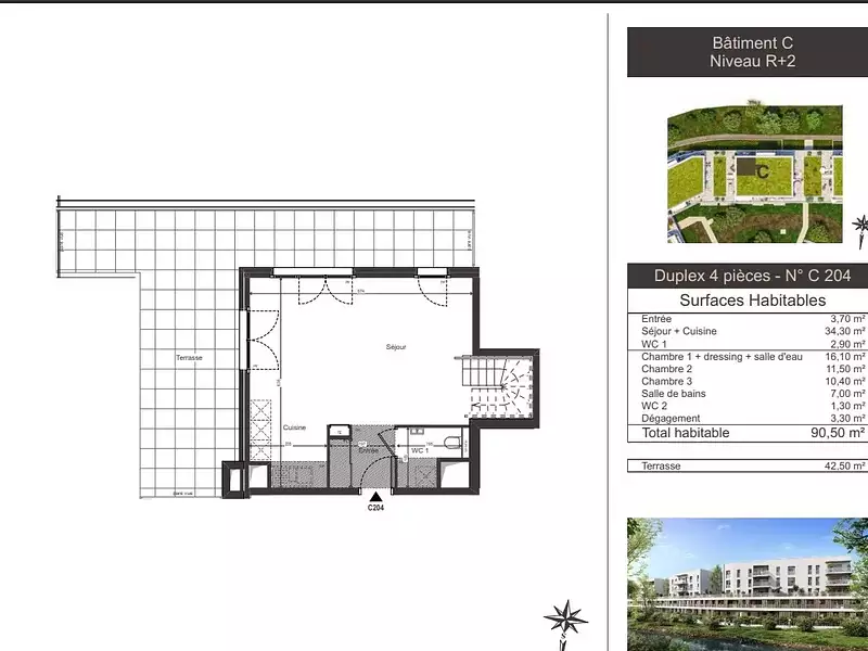 Appartement, 90,5 m²