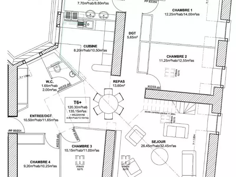 Appartement, 120 m²