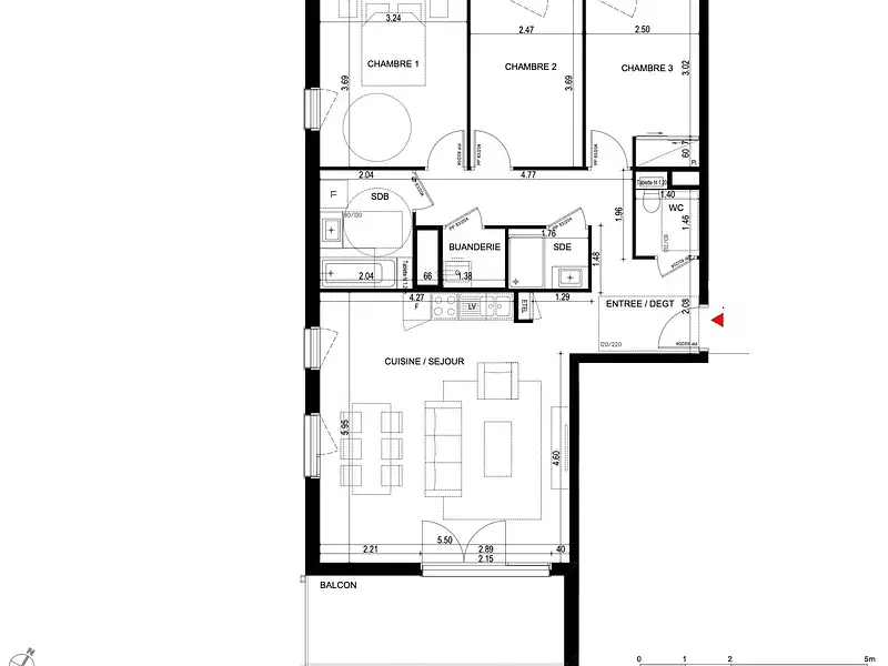 Appartement, 86,16 m²