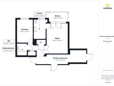 Appartement, 39,05 m²