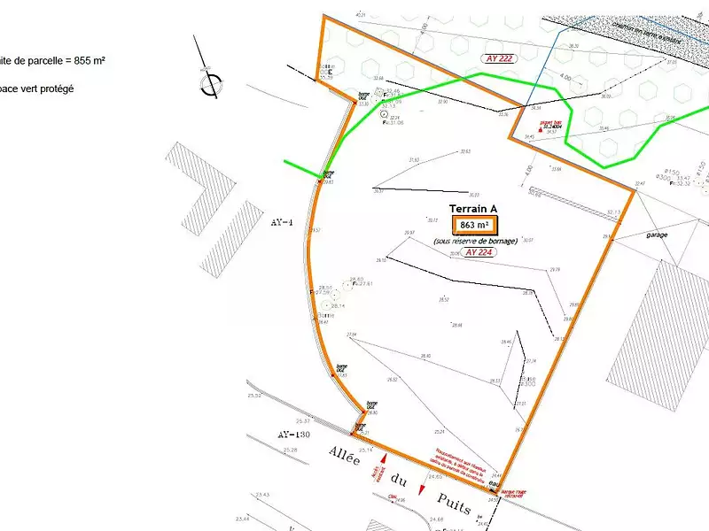 Terrain, 855 m²