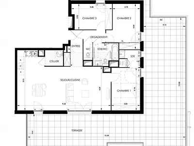 Appartement, 100 m²