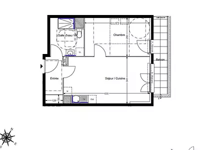 Appartement, 44,94 m²