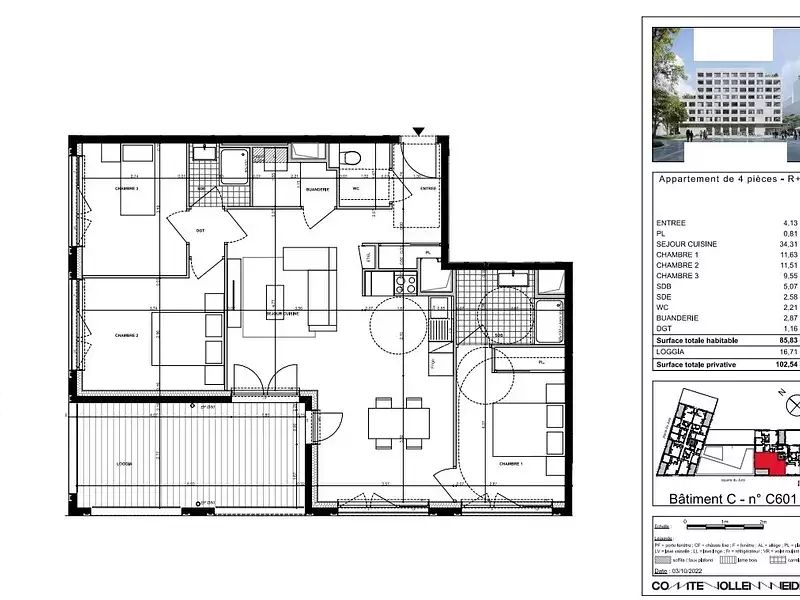 Appartement, 85,83 m²