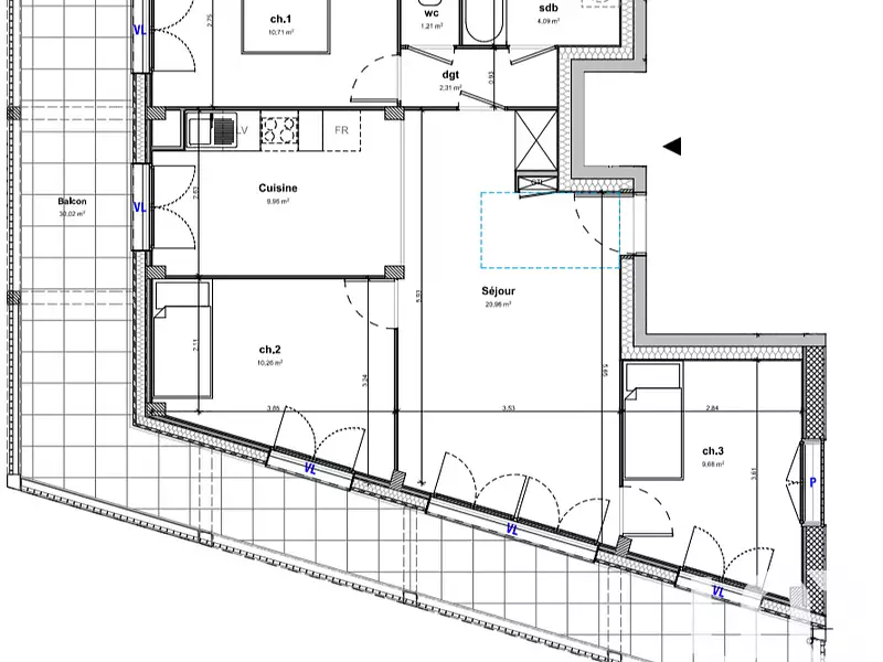 Appartement, 70 m²