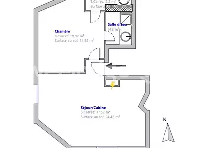 Appartement, 34,09 m²