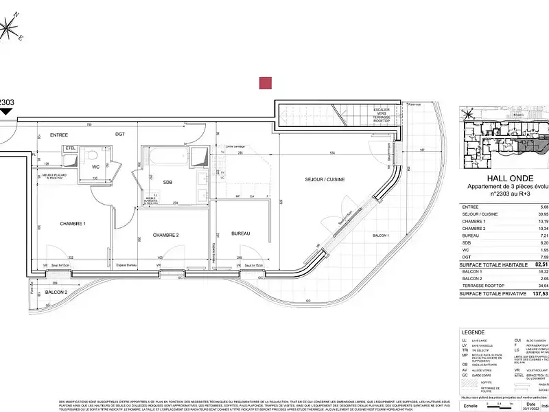 Appartement, 82,51 m²