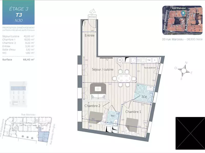 Appartement, 68 m²