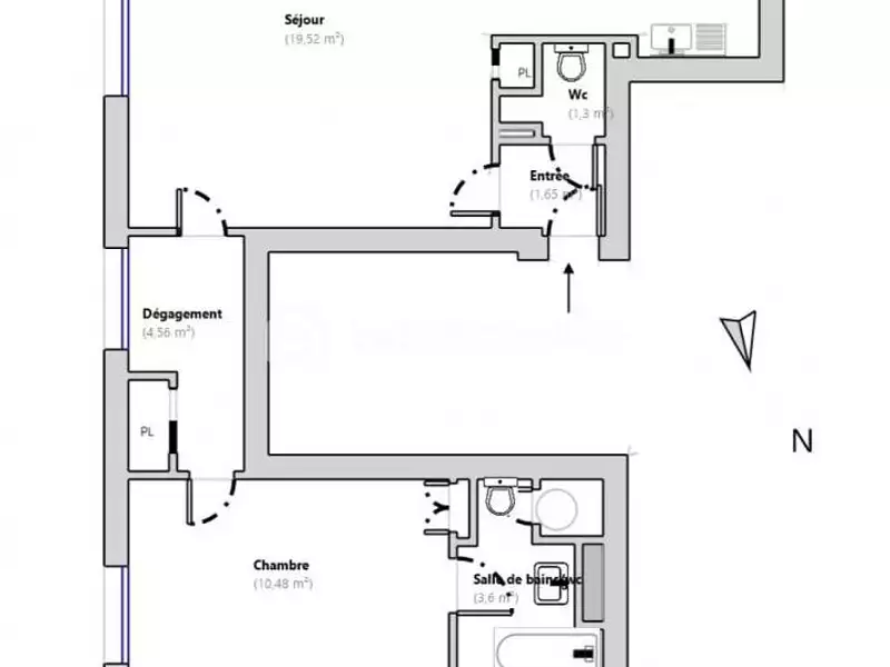 Appartement, 47 m²
