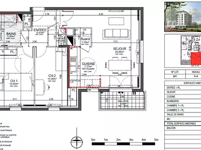 Appartement, 75,7 m²