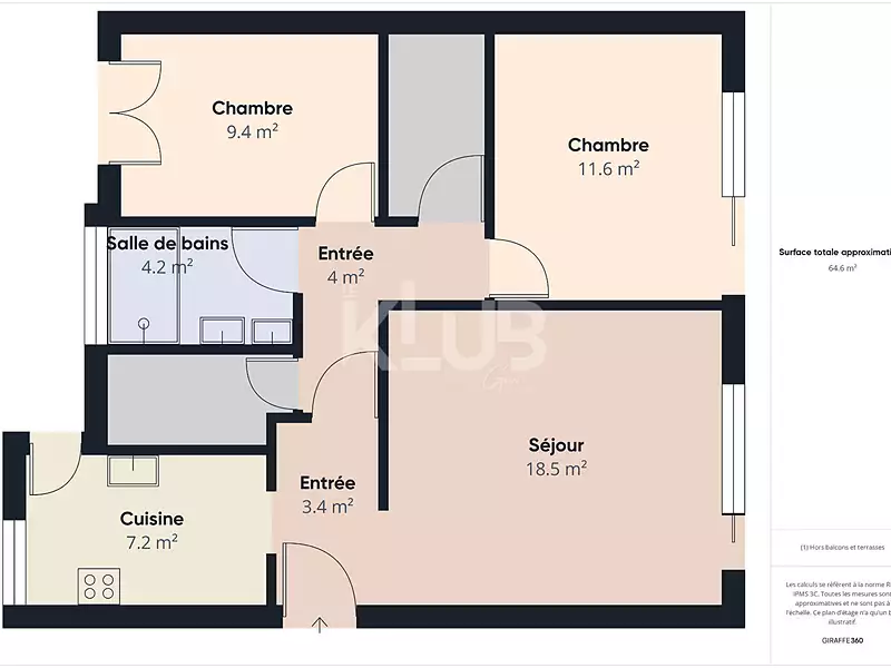 Appartement, 71,5 m²