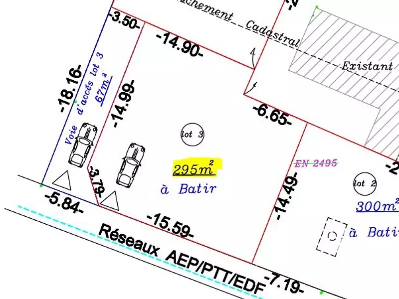 Terrain, 295 m²