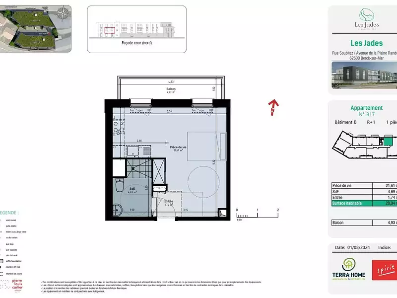 Appartement, 28,04 m²