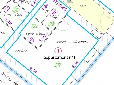 Appartement, 18,95 m²