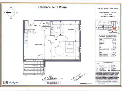 Appartement, 59,16 m²