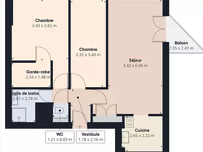 Appartement, 71 m²
