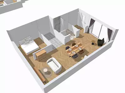 Appartement, 48,3 m²