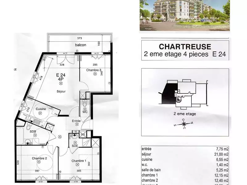 Appartement, 78,55 m²