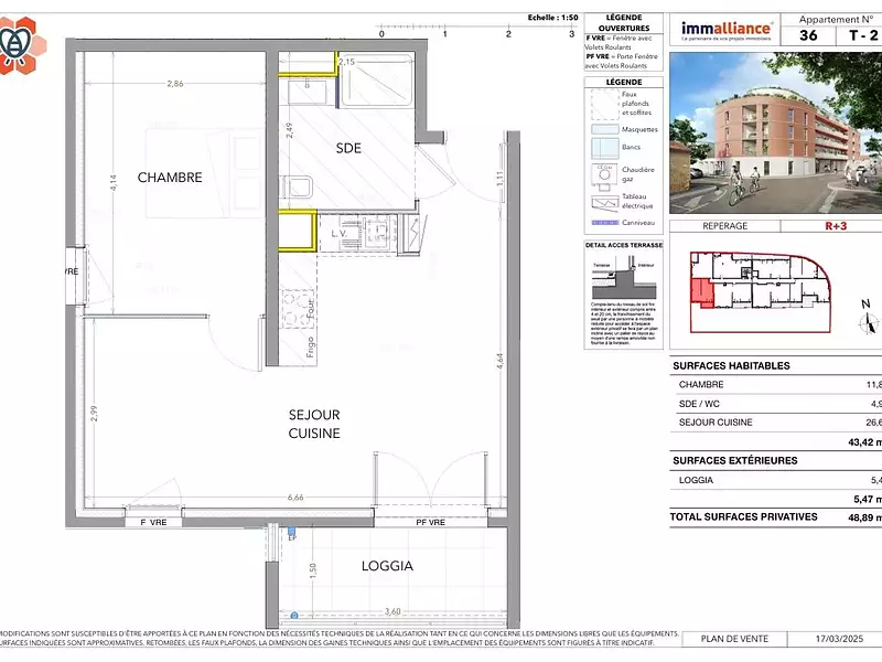 Appartement, 43,42 m²