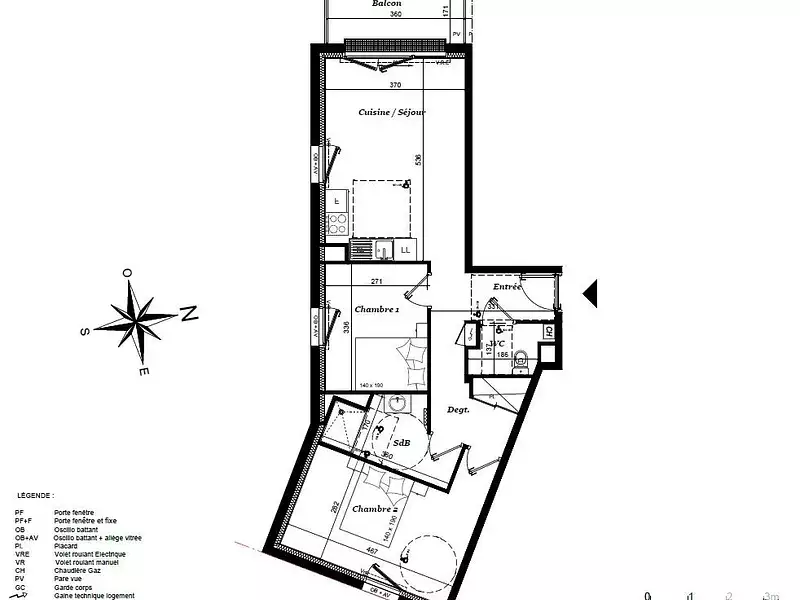 Appartement, 61 m²