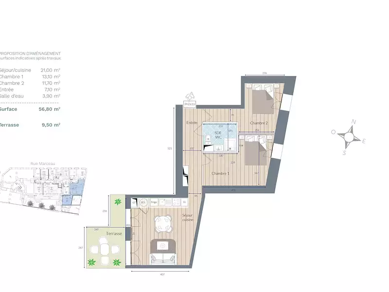 Appartement, 75,9 m²
