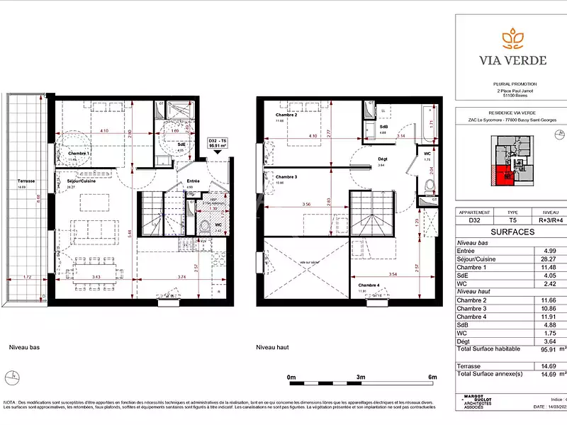 Appartement, 95,91 m²