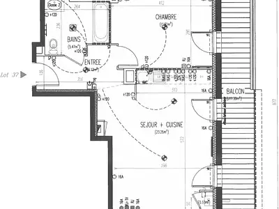 Appartement, 45,83 m²