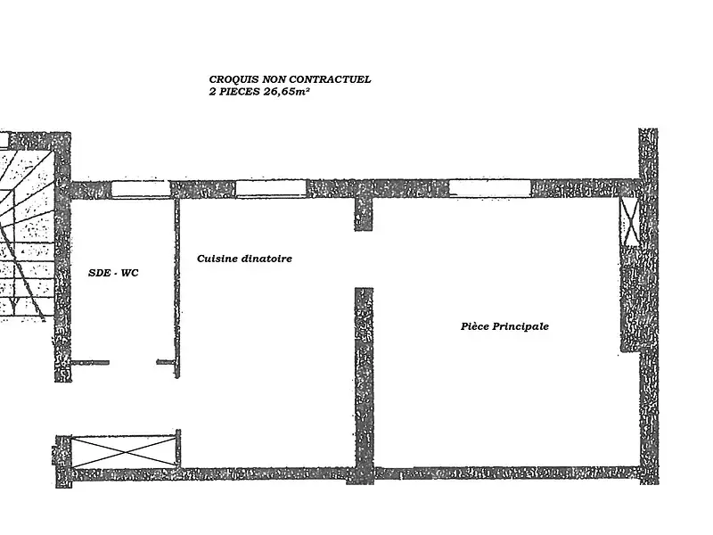 Appartement, 26,65 m²