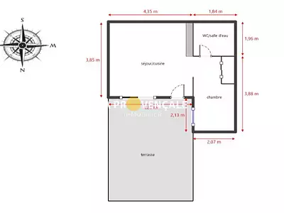 Appartement, 28,88 m²