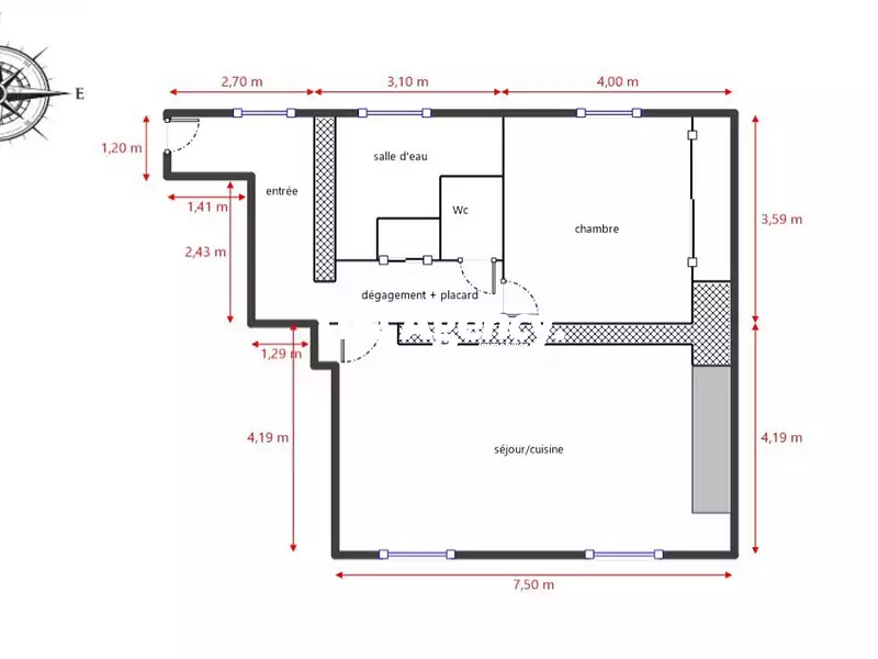 Appartement, 59,04 m²