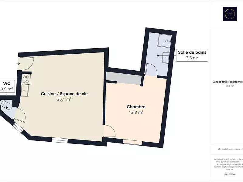 Appartement, 44 m²