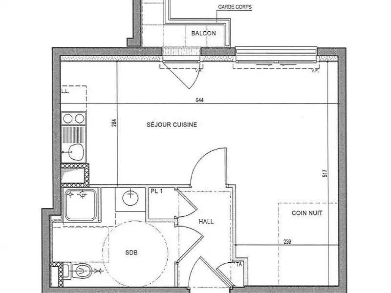 Appartement, 32 m²
