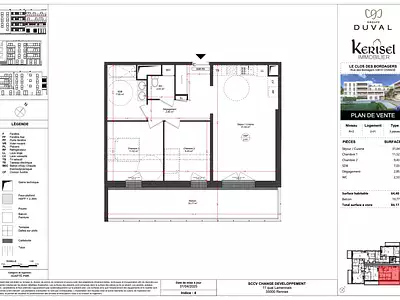 Appartement, 64,4 m²