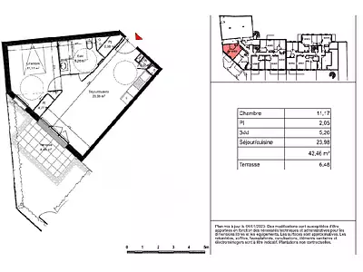 Appartement, 42,46 m²