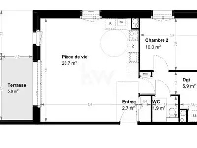 Appartement, 63 m²