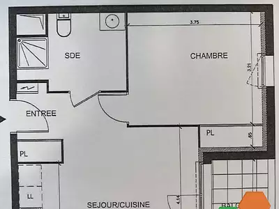 Appartement, 42,62 m²