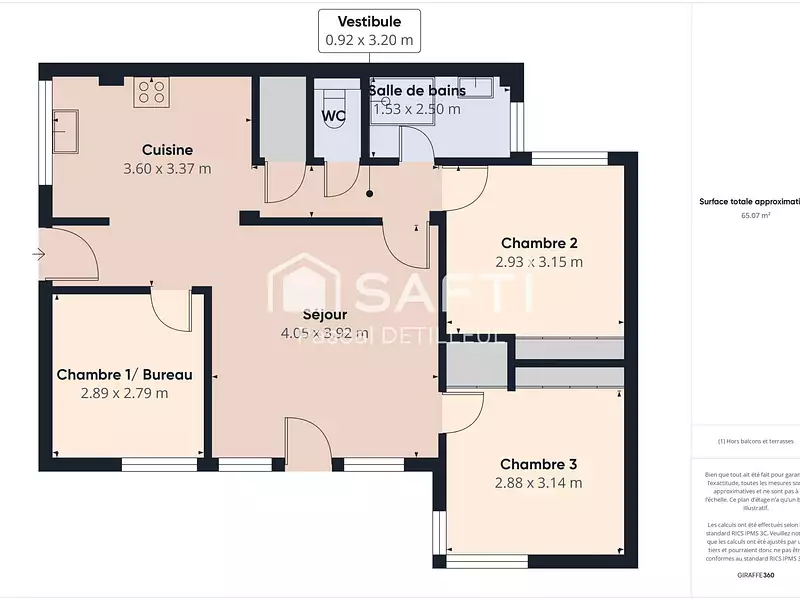 Appartement, 66 m²