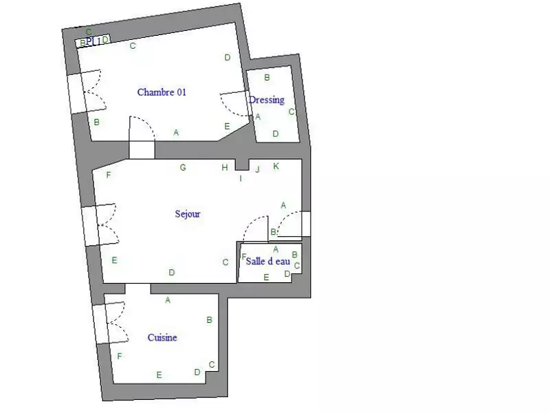 Appartement, 43,29 m²