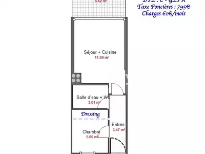 Appartement, 32 m²