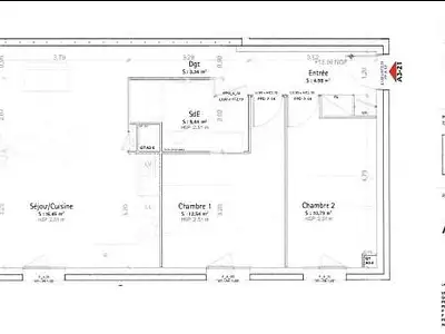 Appartement, 63,54 m²