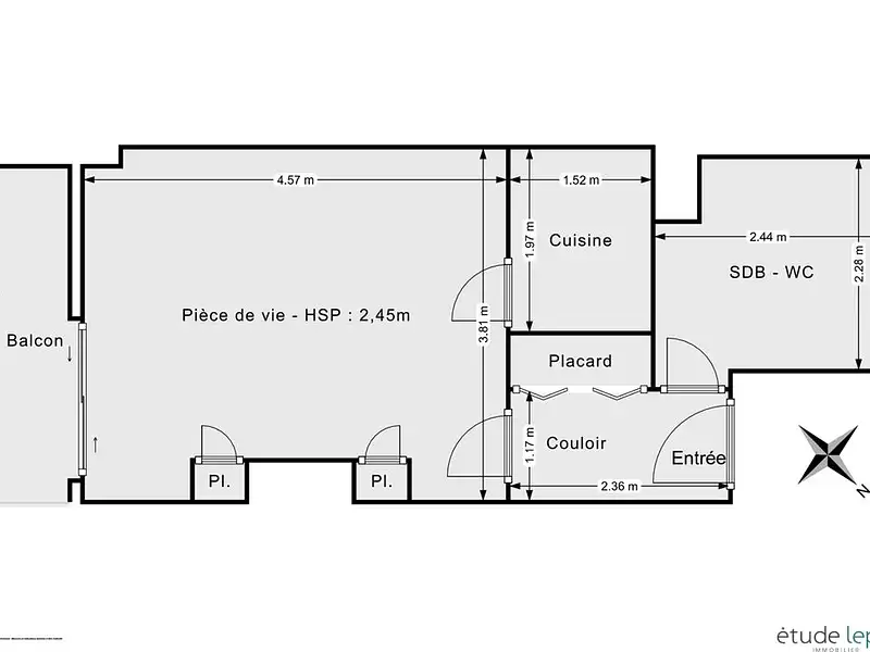 Appartement, 31 m²