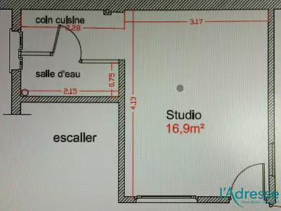 Appartement, 16,9 m²