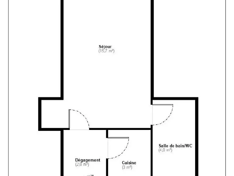 Appartement, 26 m²