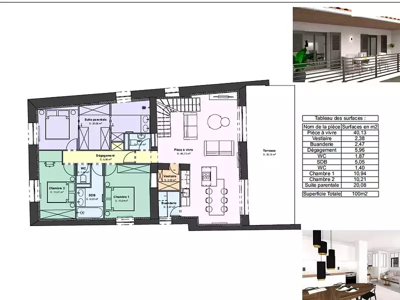 Appartement, 100 m²