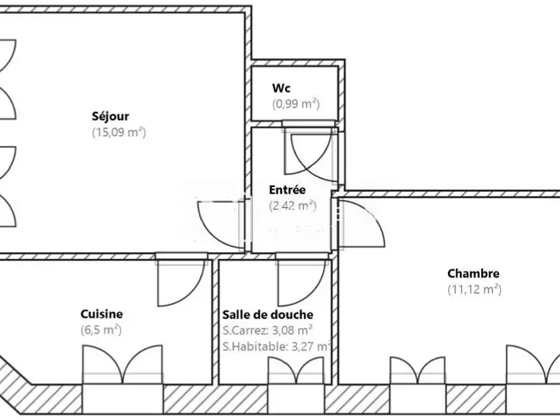 Appartement, 39,2 m²