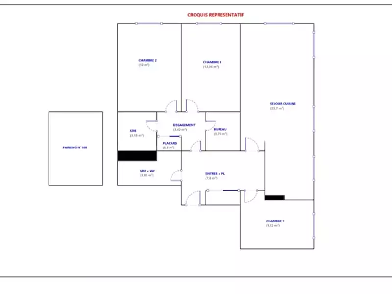 Appartement, 81 m²