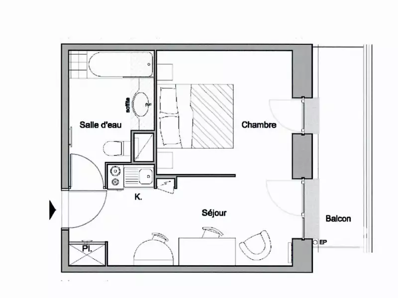 Appartement, 30 m²