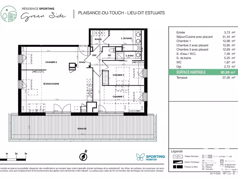 Appartement, 91 m²